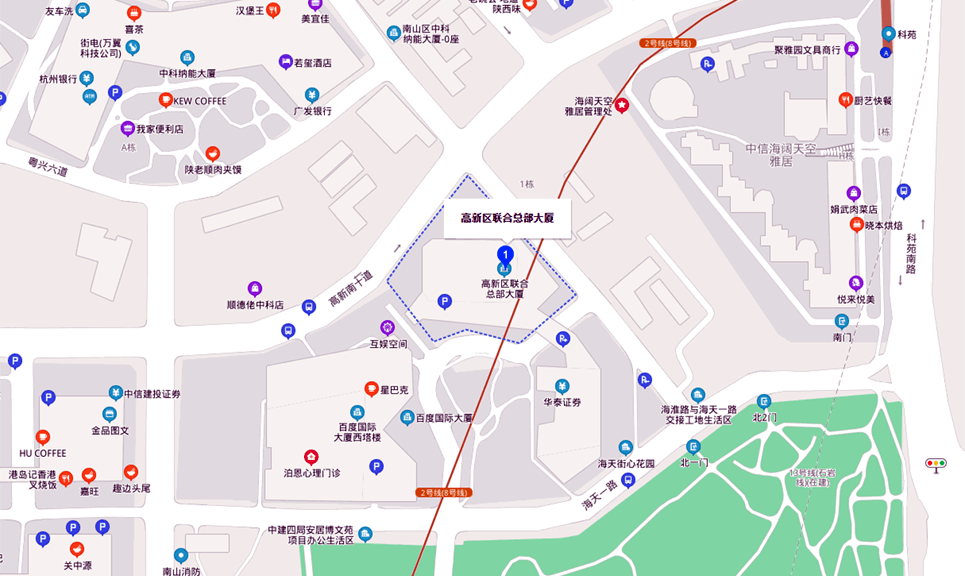 高新区联合总部大厦地图位置-高德