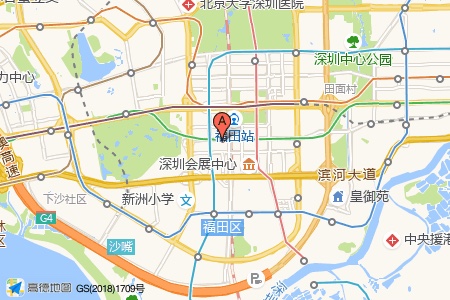平安金融中心周边交通与配套地图
