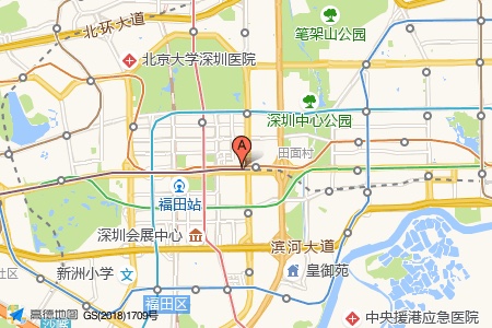 中广核大厦周边交通与配套地图