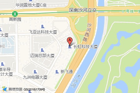 长虹科技大厦周边交通位置图