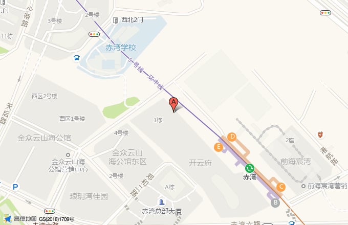 赤湾汇广场交通位置地图