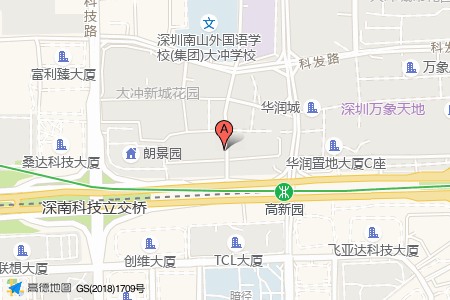 大冲商务中心周边交通位置图