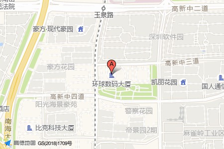 环球数码大厦周边交通位置图