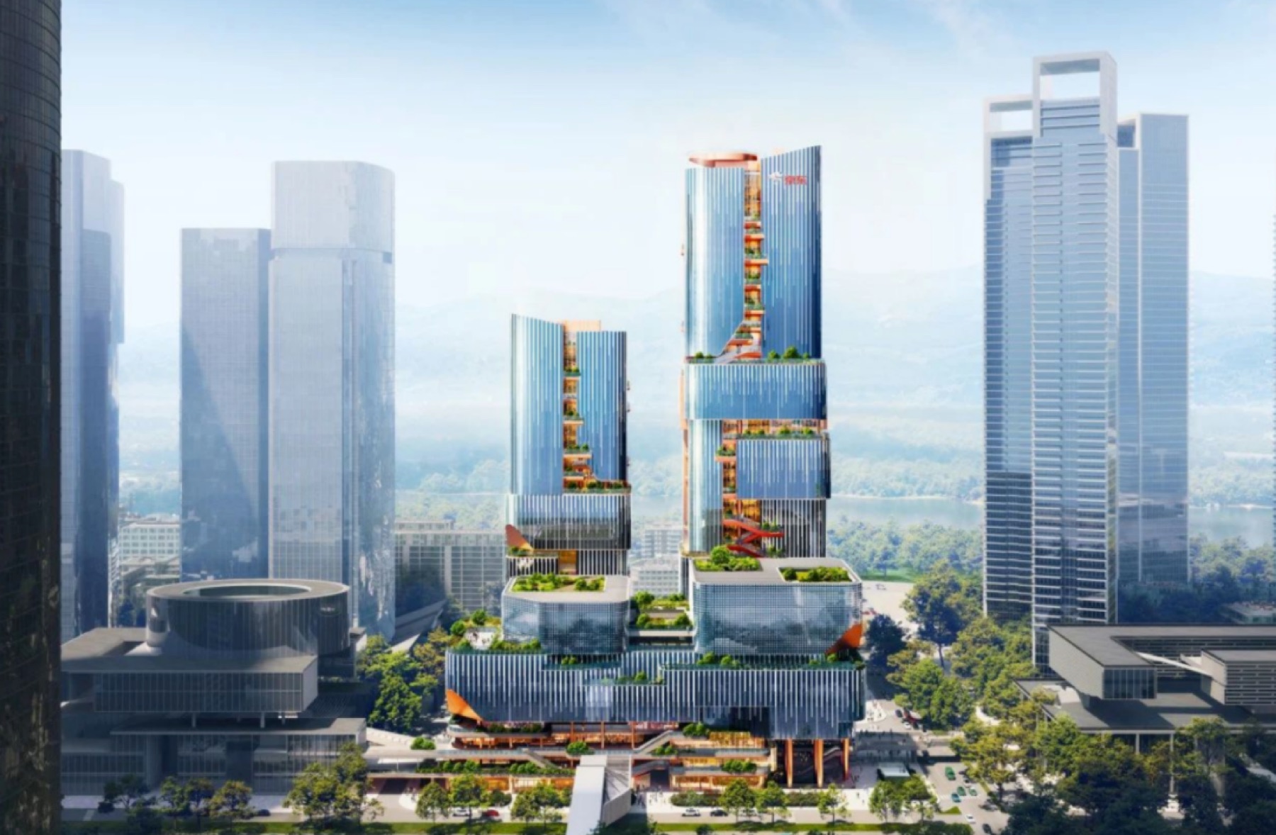 京东集团深圳总部大厦项目封顶实景