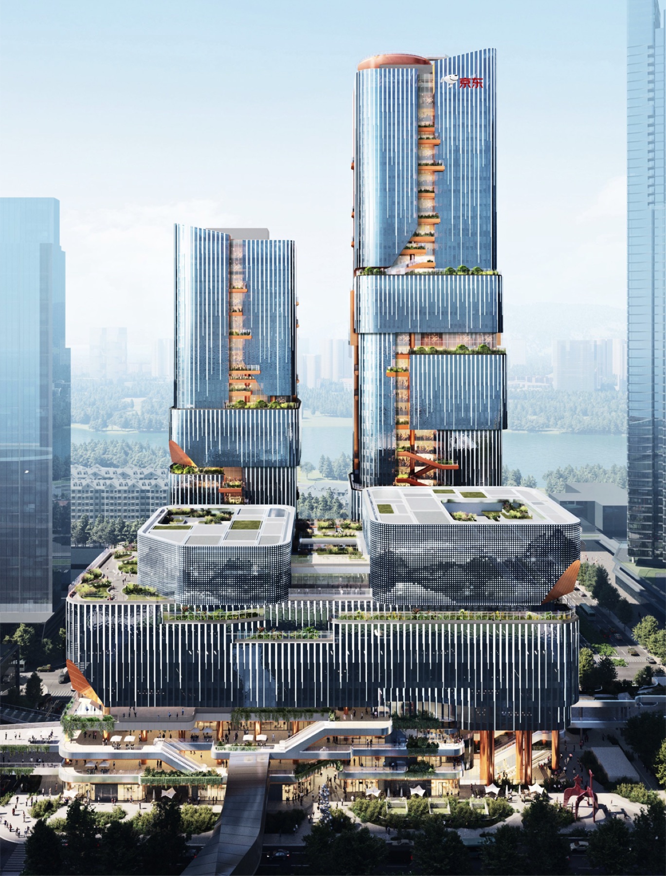 京东集团深圳总部大厦项目整体效果图