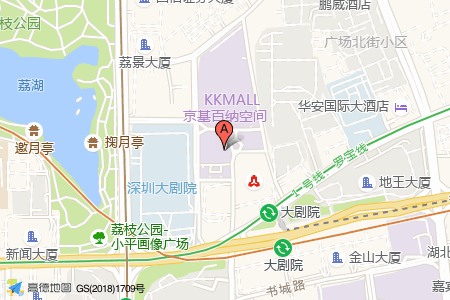 京基100大厦周边交通位置图