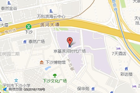 京基滨河时代广场周边交通位置图