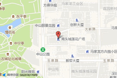 南头城莲花广场周边交通位置图