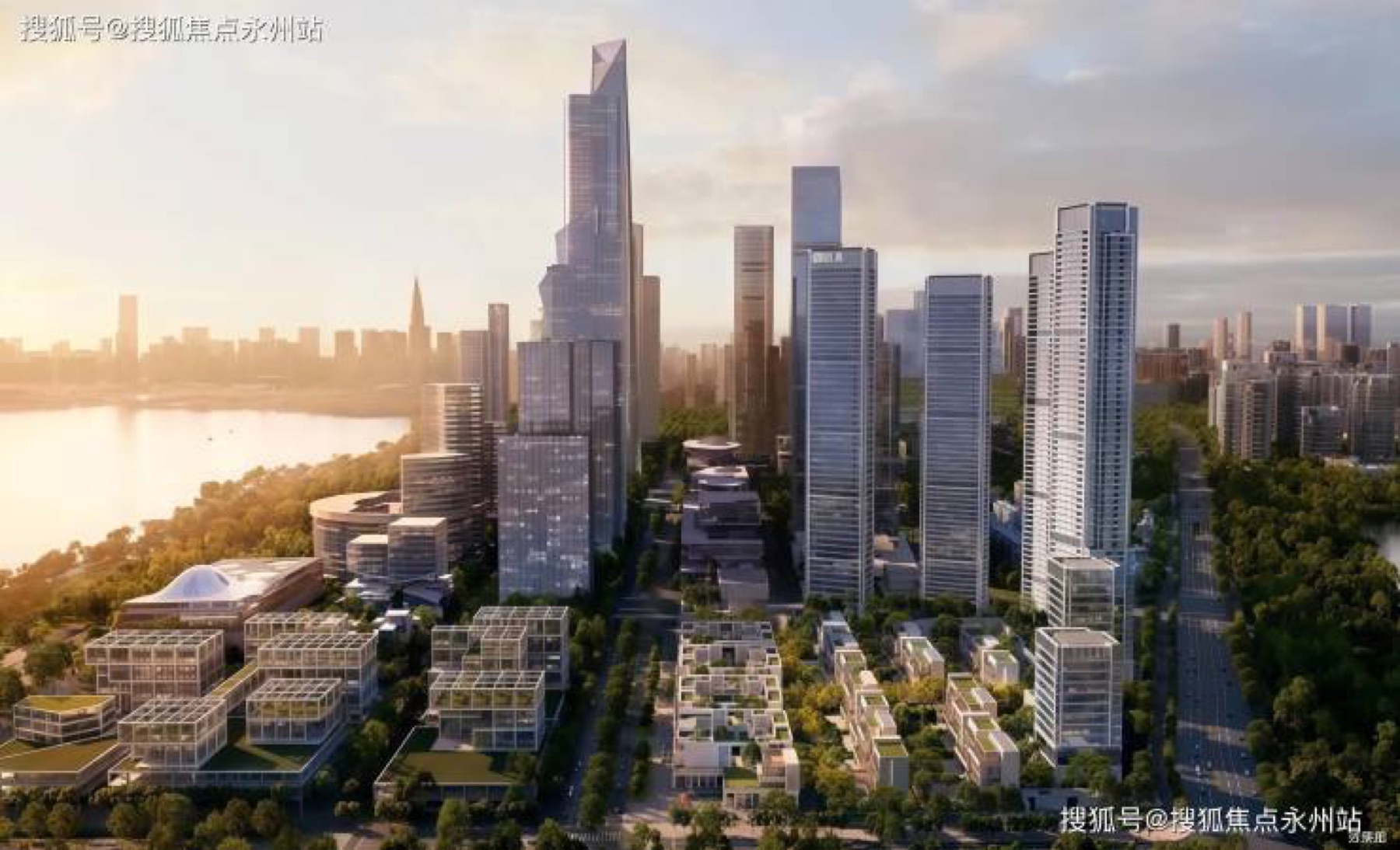 深圳湾滨海商务中心项目塔楼效果图