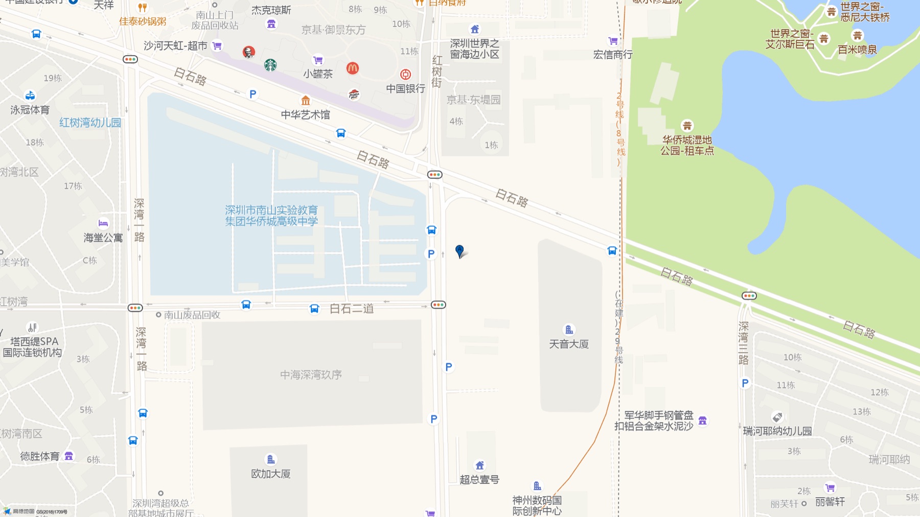 先进显示大厦周边交通位置图