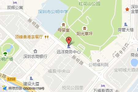 远洋商务中心周边交通位置图