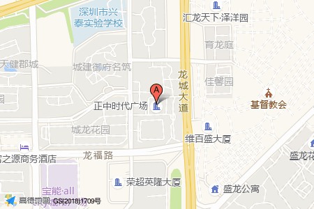 正中时代广场周边交通位置图