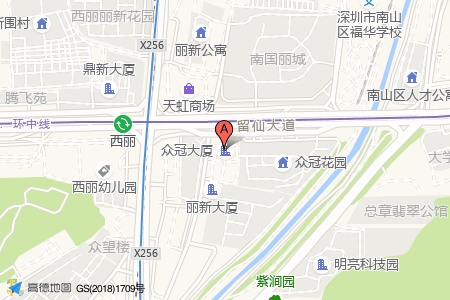 众冠大厦周边交通位置图