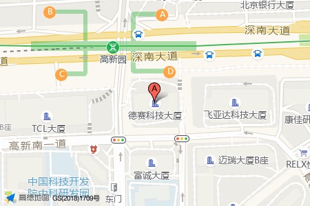 德赛科技大厦周边交通位置图
