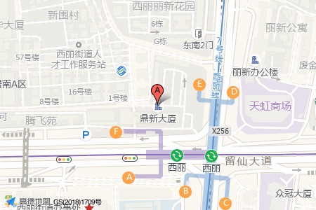 鼎新大厦周边交通位置图