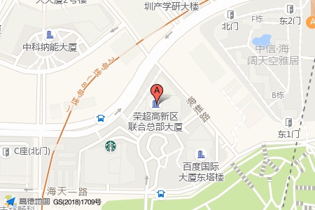 高新联合区总部大厦周边交通位置图