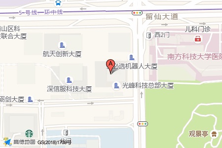 光峰科技大厦周边交通位置图