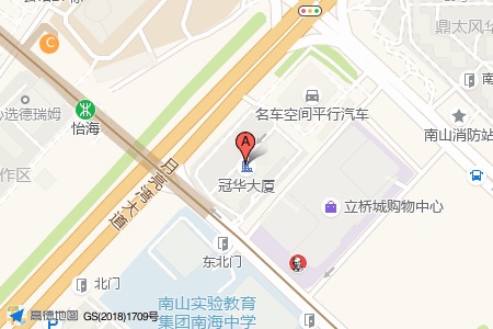 冠华大厦周边交通位置图