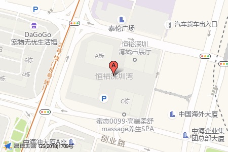 恒裕深圳湾周边交通位置图