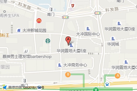 华润置地大厦周边交通位置图