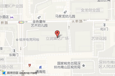 立润富达广场周边交通位置图