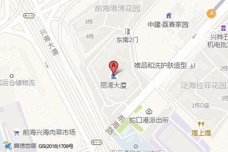 丽湾大厦周边交通位置图