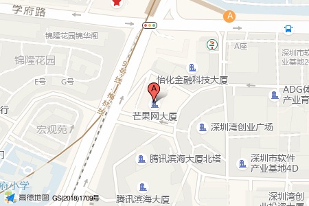 芒果网大厦周边交通位置图