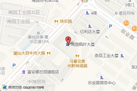 南园枫叶大厦周边交通位置图