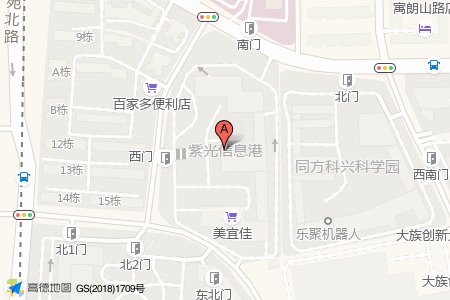 清华紫光信息港周边交通位置图