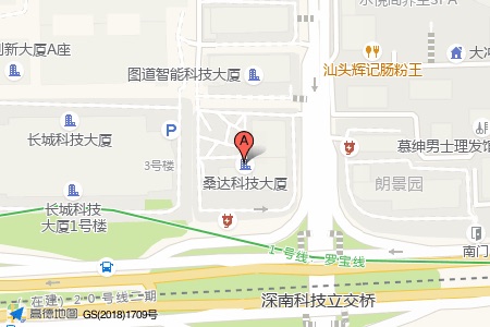 桑达科技大厦周边交通位置图
