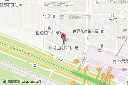 沙河世纪假日周边交通位置图