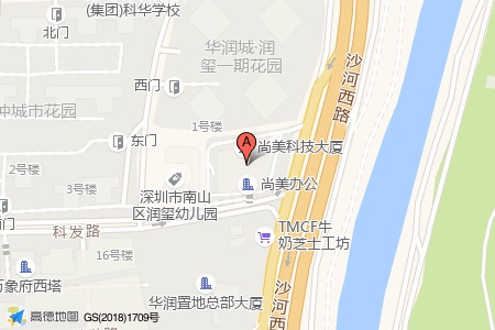 尚美科技大厦周边交通位置图