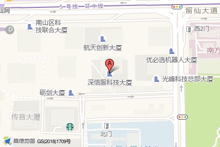 深信服科技大厦周边交通位置图