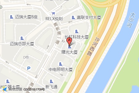 深圳曙光大厦(朗诗大厦)周边交通位置图