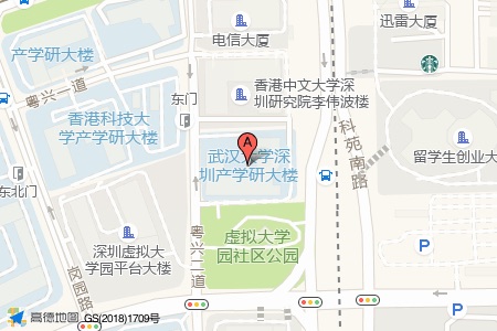 深圳武汉大学产学研大楼周边交通位置图
