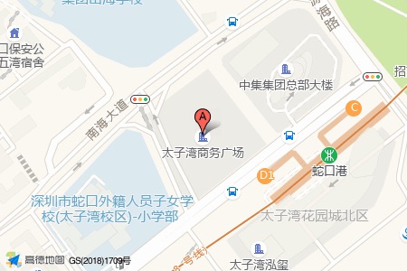 太子湾商务广场周边交通位置图