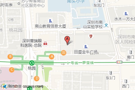 田厦国际中心(田厦金牛广场)周边交通位置图