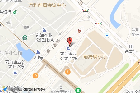 万科前海企业公馆周边交通位置图