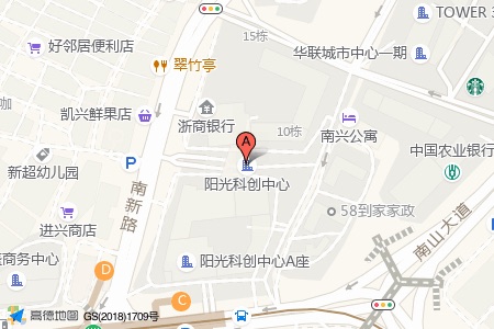 阳光科创中心周边交通位置图
