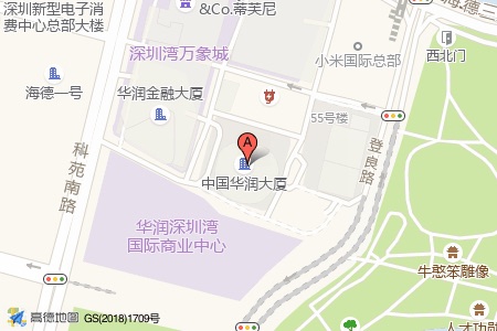中国华润大厦(春笋)周边交通位置图