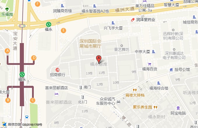 福永意库位置地图