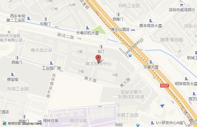 南太科技中心位置地图