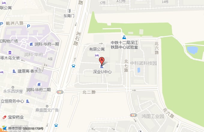深业U中心(深业沙河U中心)位置地图