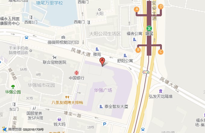 卓越共赢大厦(华强时代广场)位置地图